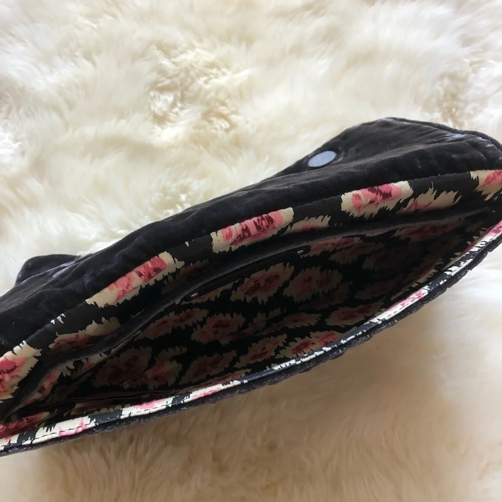 Juicy Couture Gray Velour Oversized Bow Clutch Y2K 2000’s style
